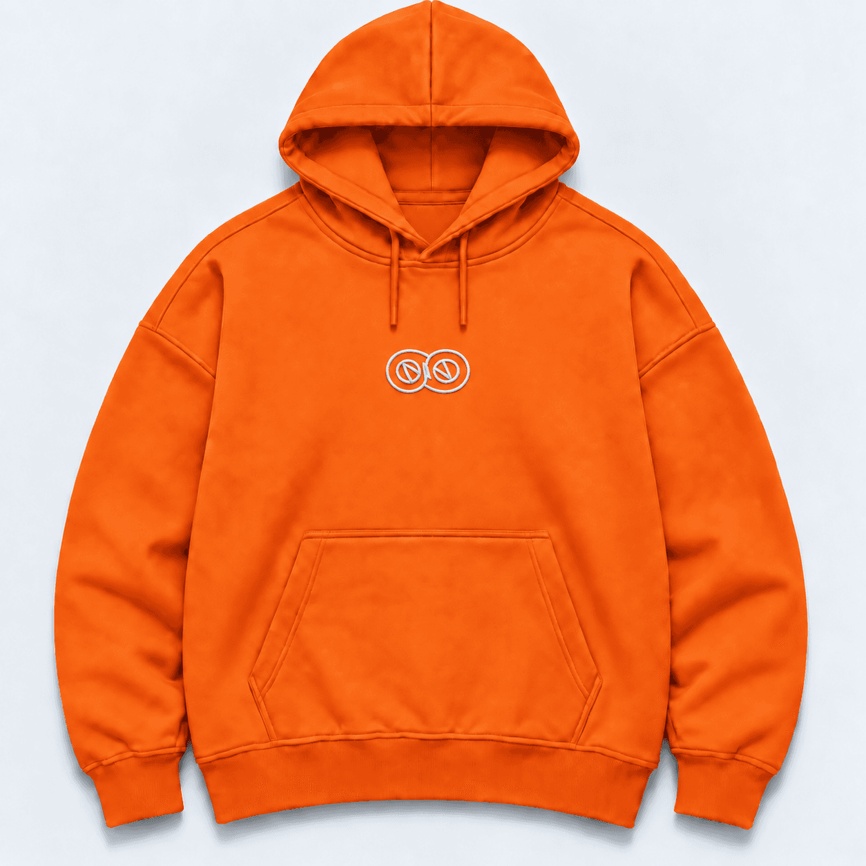 TRAKSTAR hoodie in orange, front view