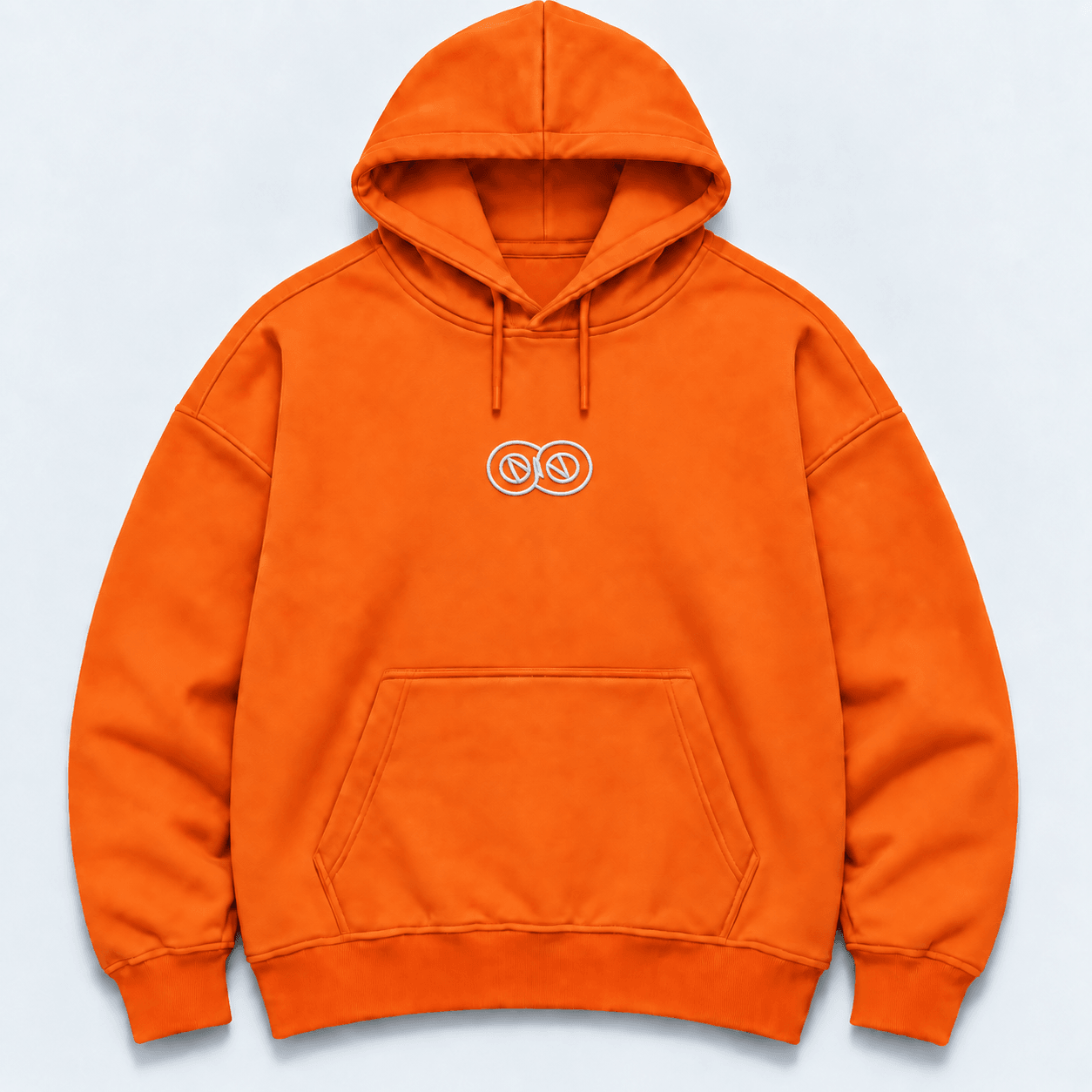 TRAKSTAR hoodie in orange, front view