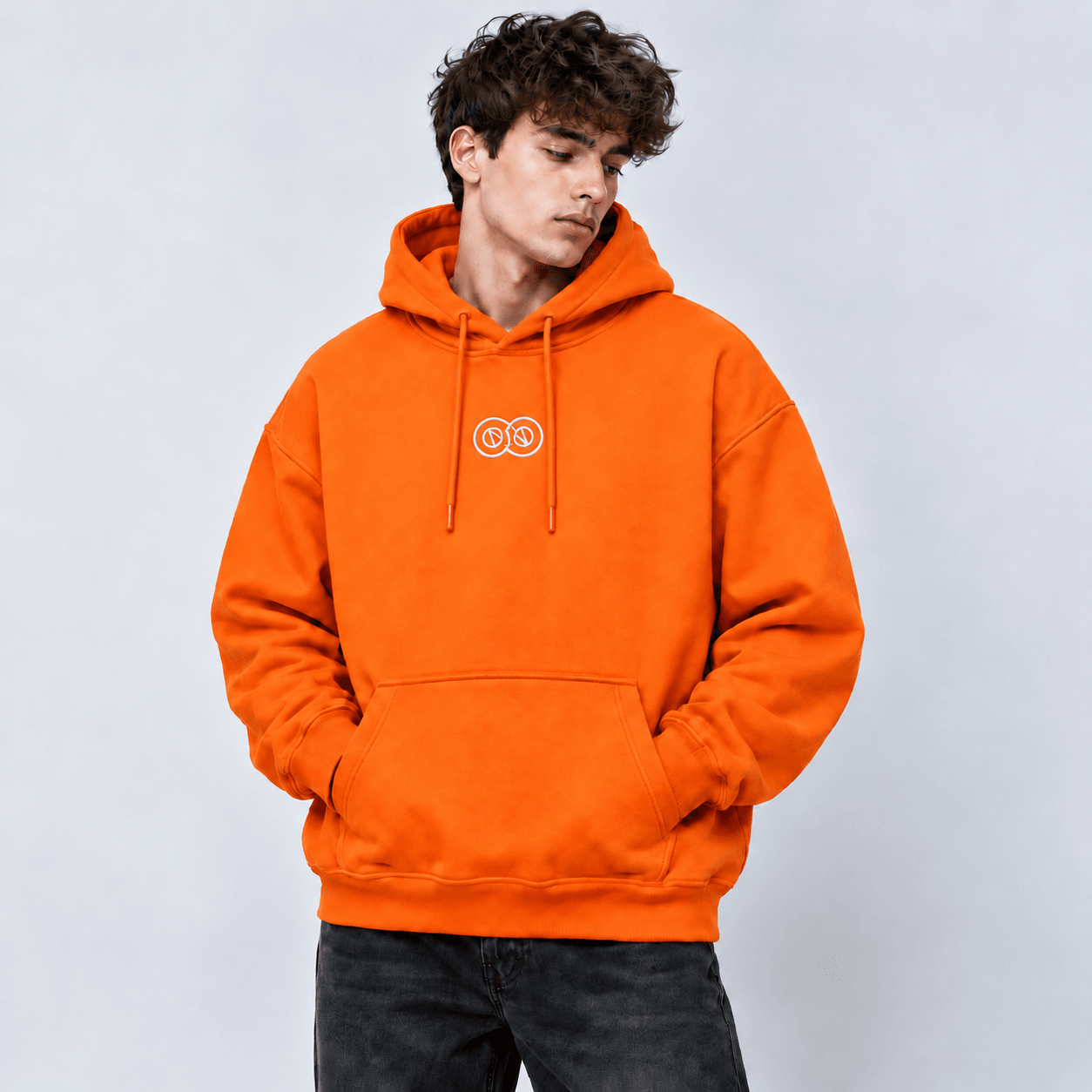 TRAKSTAR hoodie in orange, worn